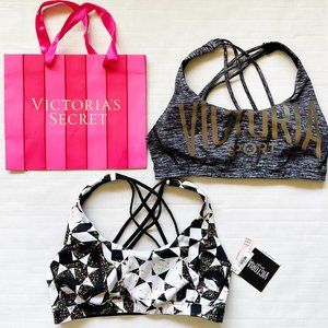 😍 VICTORIA'S SECRET SPORTS BRA RACER BACK RMBL CUP NWT | BUNDLE OF 2 SIZE M 😘